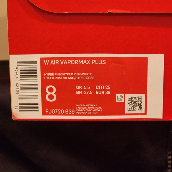 Brand New US 8 NIKE AIR Sneakers VaporMax Plus HyperPink - Picture 11 of 16